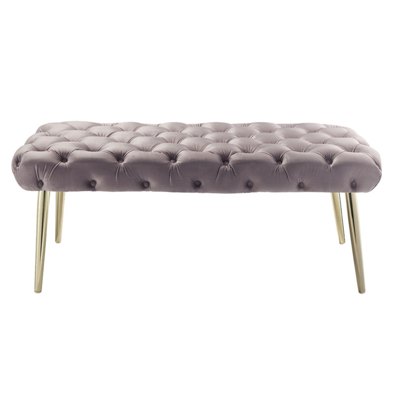 Banc rembourré Triniyah Upholstery, Or, Lilas