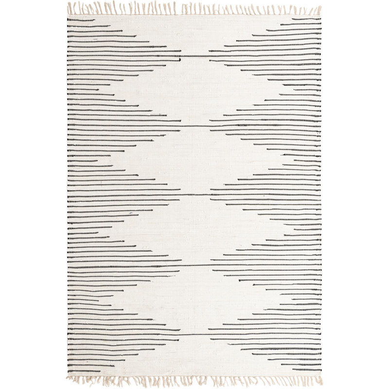 Gwin Cotton Southwestern Indoor Rug, Rectangle 7' x 10'