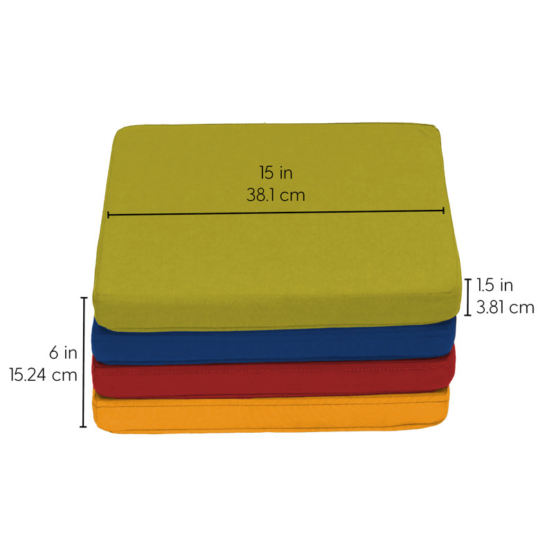 Coussins d'extérieur Element, Vert / bleu / rouge / jaune