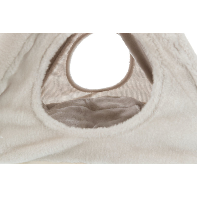 TRIXIE Miguel Fold and Store 25.5" Cat Furniture, Cat Scratching Pad, Top Hammock, Dangling Cat Toys, Cat Cave, Gray
