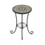 Table d'appoint de patio avec tablette