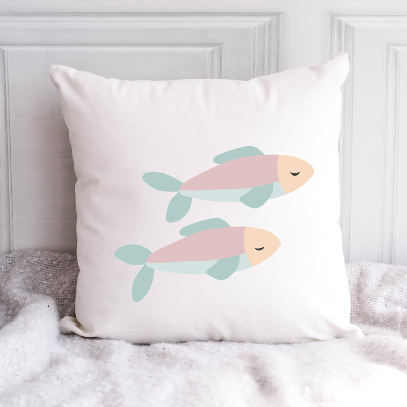 Nautical Sea Life_147 - Coussin décoratif avec coussin décoratif, H 18 po x l 18 po