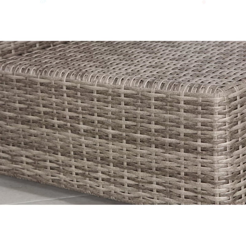 Causeuse chic en osier de 66 po de large avec coussins moelleux pour l'extérieur