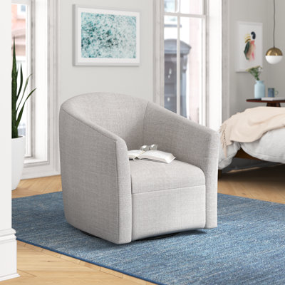 Zaria Upholstered Swivel Barrel Chair
