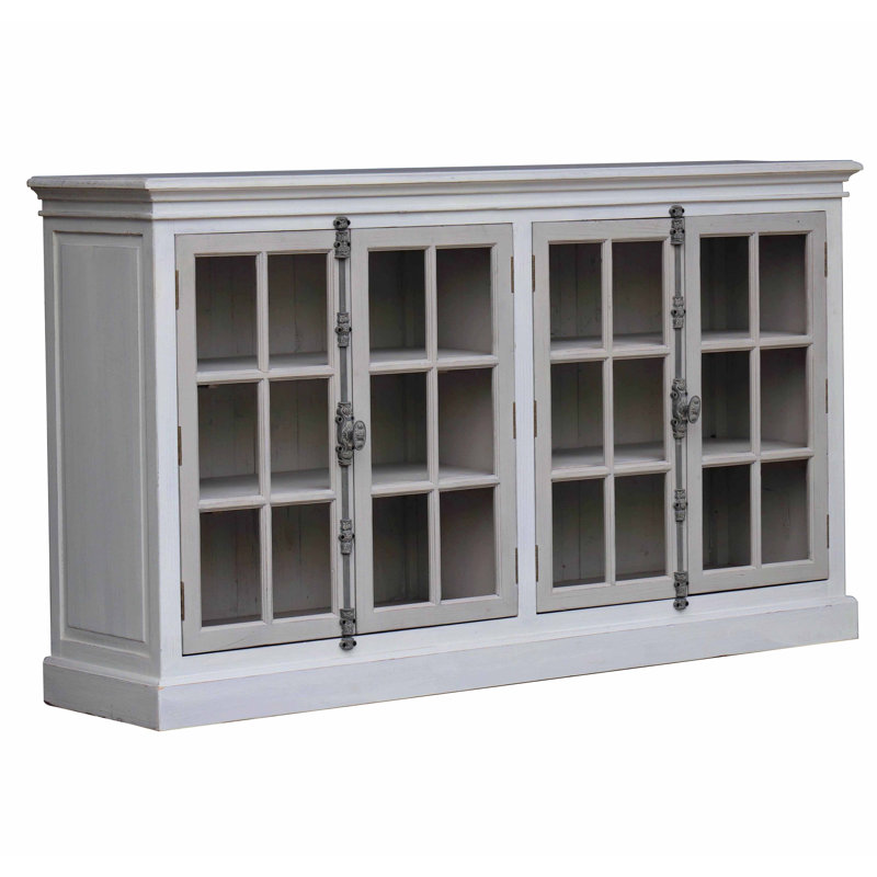 Buffet en bois de pin de 75 po de largeur Jessenia, Sable