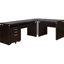 Rangement pour 3 bureaux - Finition cappuccino