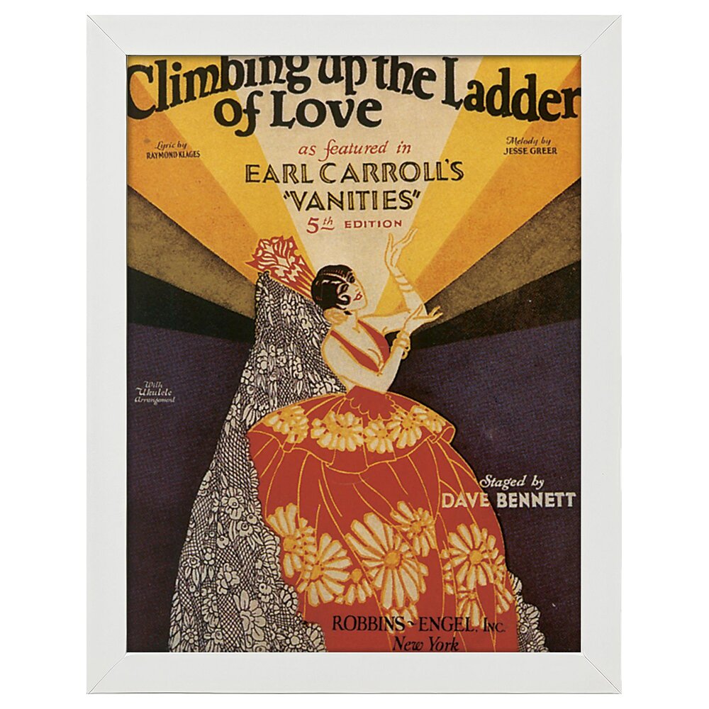 Leinwandbild Vintage Music Cover Klettern auf der Ladder of Love