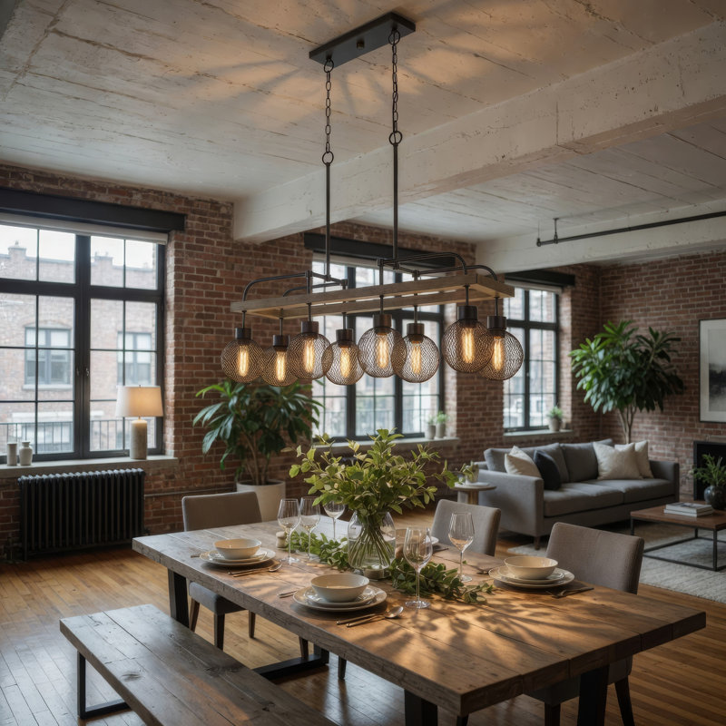 8 - Light Black Kitchen Island Pendant