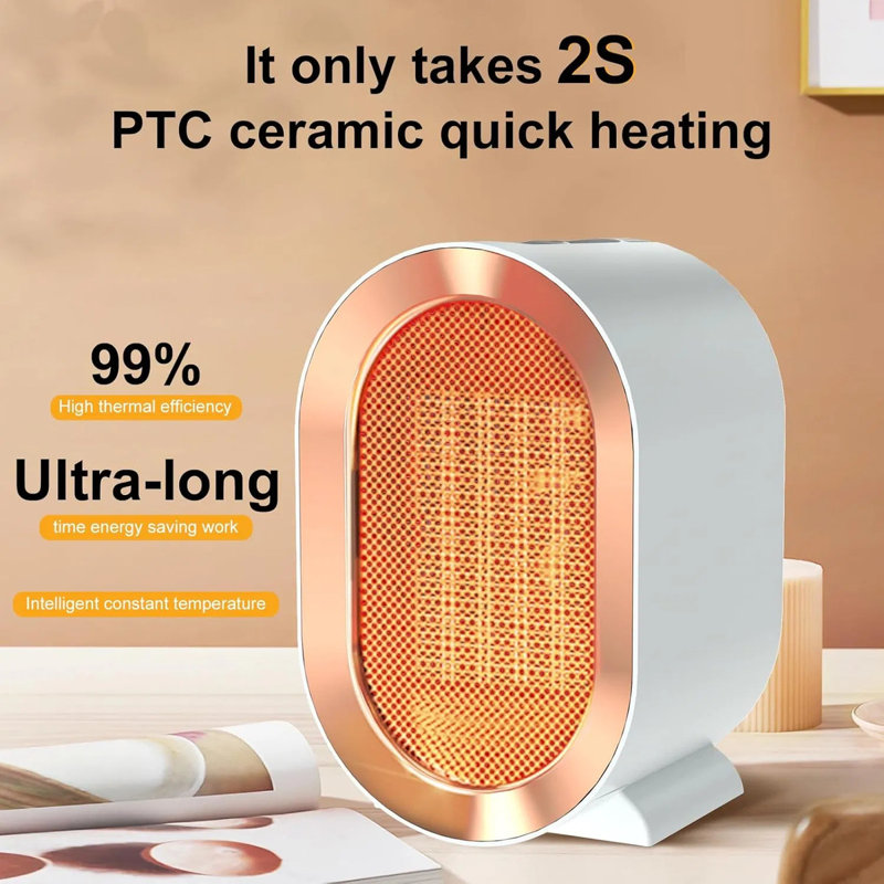 Ceramic Electric Space Heater – 1200w Dual-speed Portable Heater, Flame-retardant Lightweight Quiet, Overheat Protection For Home/office/garage Indoor Heater