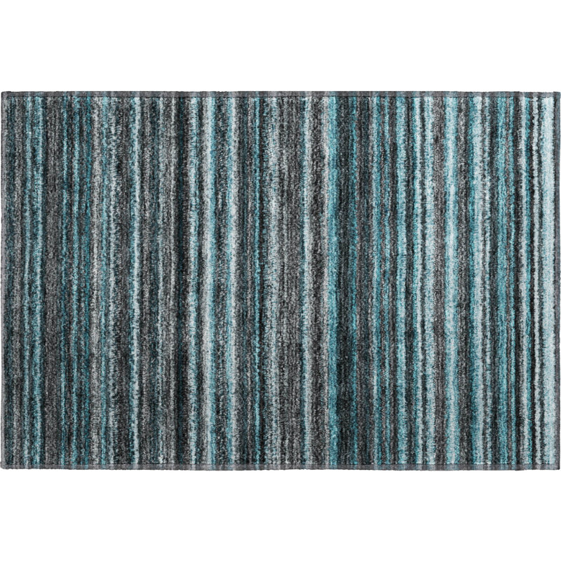 Premium Machine Washable Cerrito AMF598 Teal Rug, Rectangle 1'8" x 2'6"