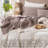 MooMee Sheet Set Extra Deep Pocket 100% Washed Cotton Linen Like Textured Lightweight Breathable-469595435-467774908