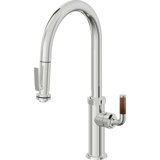 Pull-Down Kitchen Faucet With Squeeze Sprayer - High Arc Spout