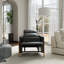 Fauteuil inclinable rembourré Antwine, noir-70347180
