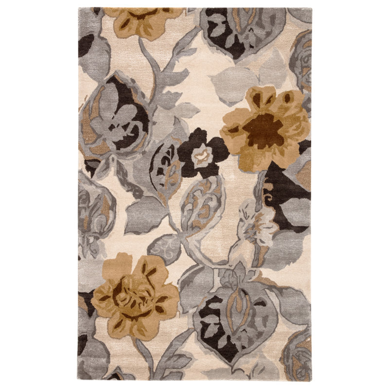 Floral Indoor Rug, Rectangle 5' x 8'