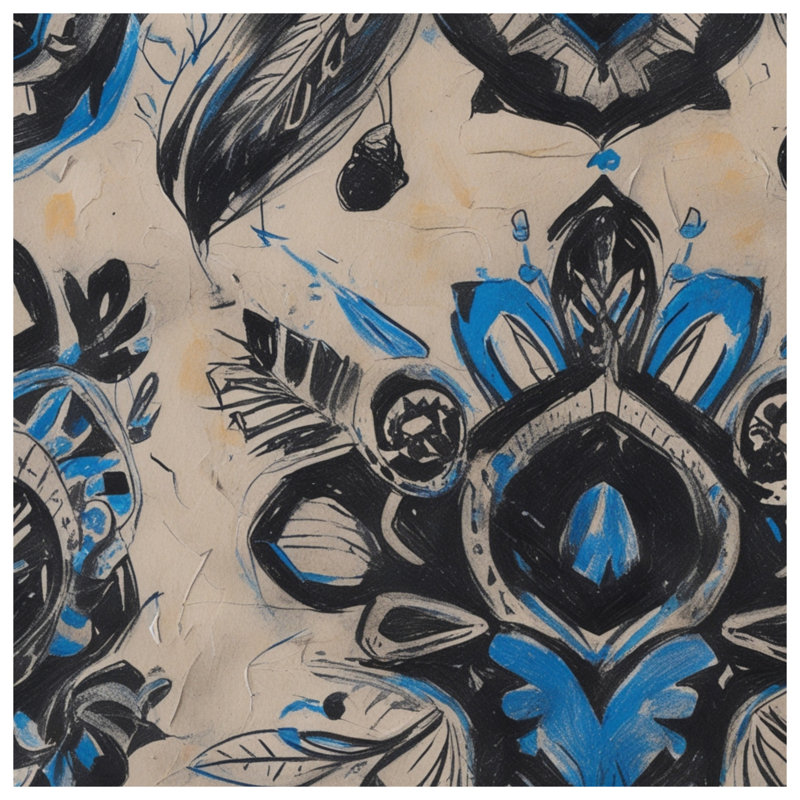 Couvertures complexes à motif floral, L 50 po x H 60 po