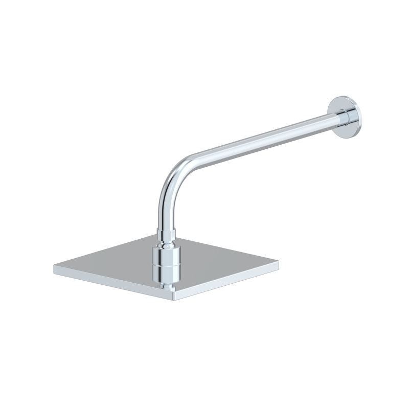 Icon Collection 2.0GPM Adjustable Rain Shower Head with 14" Extended Arm - Chrome Polished, Chrome Polished