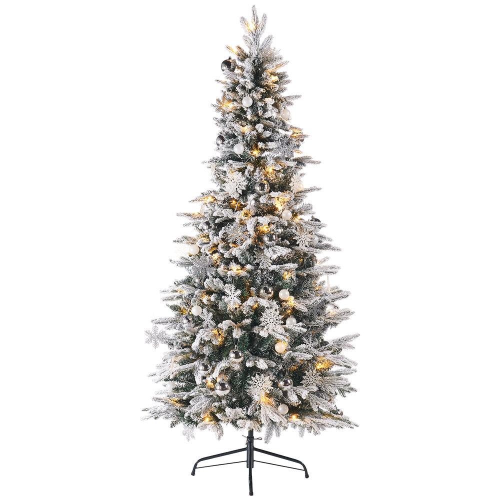 Snowy Flocked Tree, Artificial Christmas Tree