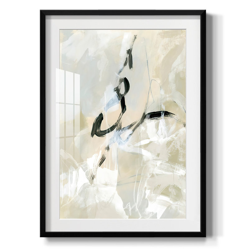 Scribble Veil I - impression encadrée, Noir, H 28,5 po x l 20,5 po