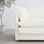Fauteuil d'appoint 2 places en blanc, haut rembourré en chenille, chaises de salon, structure en bois massif, confort luxueux, coussin décoratif de 2, chaises d'appoint blanches avec coussin, fabrication, respirant