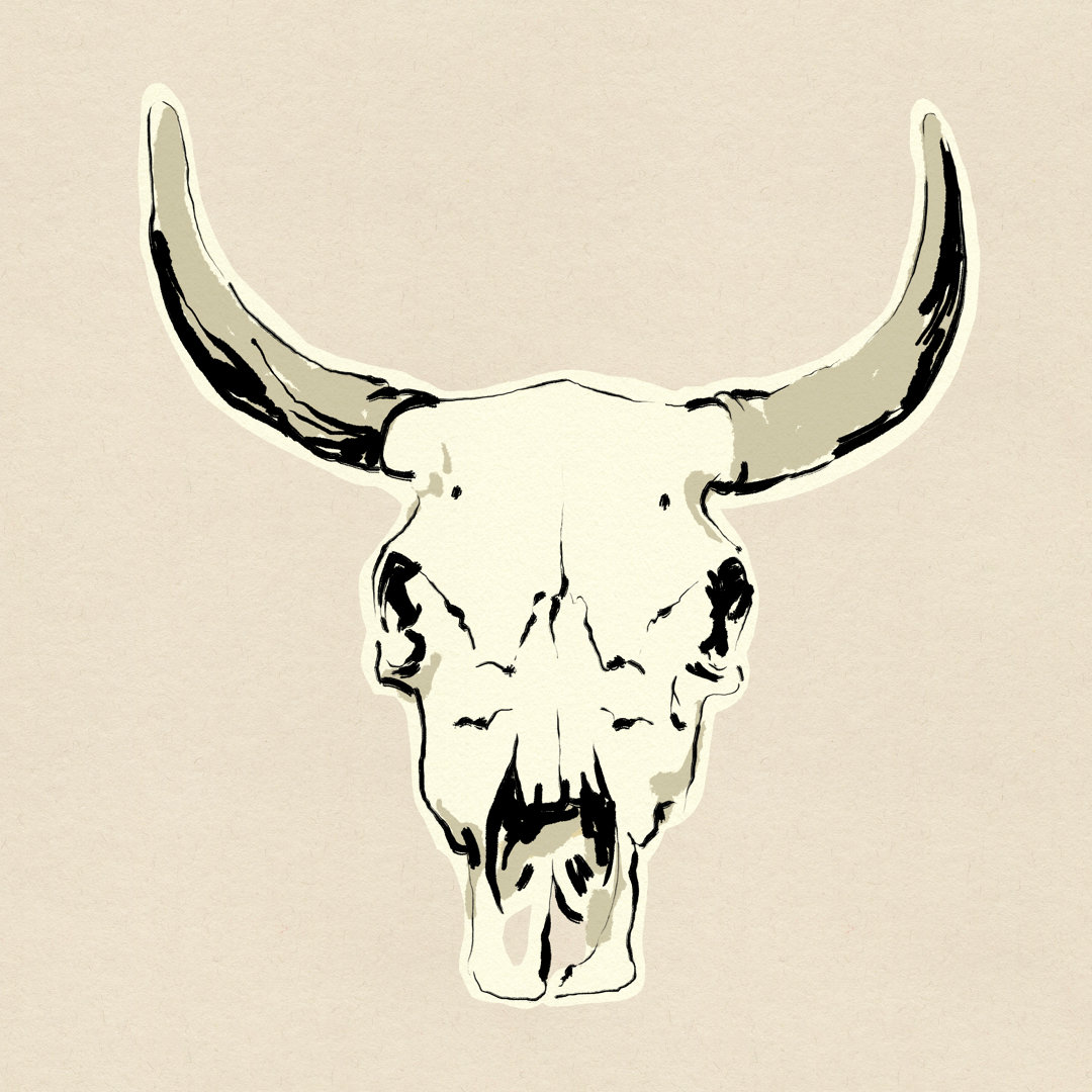 Leinwandbild Steer Skull II von Jacob Green