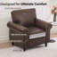 Fauteuil d'appoint rembourré à accoudoirs roulés Luelle-225100637