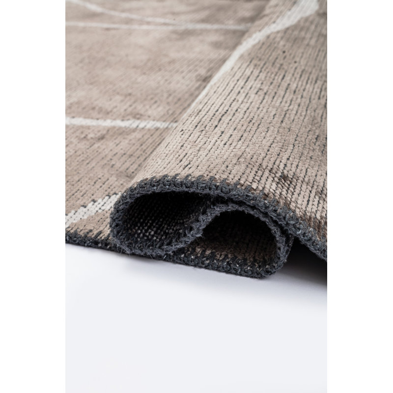 Rapture Brown/Gray Luxury Area Rug, Rectangle 7'10" x 11'2"