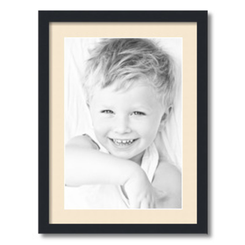 Matte Picture Frame with Mat, Alabaster