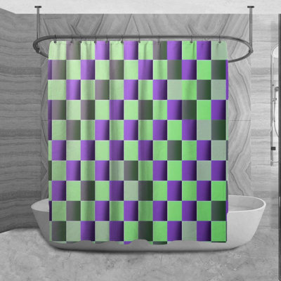Nando Checkered Shower Curtain