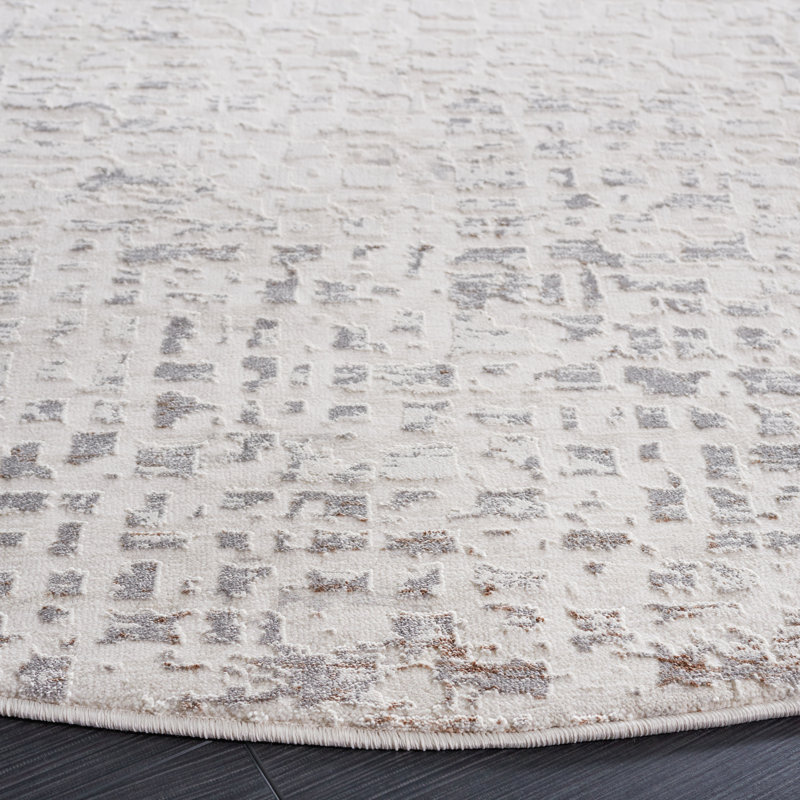 Anayancy Performance Abstract Rug, Round 6'7"