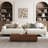 Ensemble de salon Hollynd Coussin moderne en coton et lin avec coussins