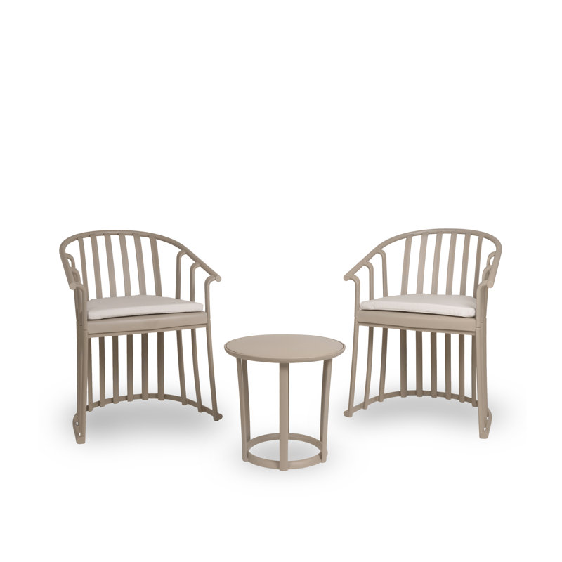 Raff 2 - Person Patio Conversation Set with Cushions, Sand