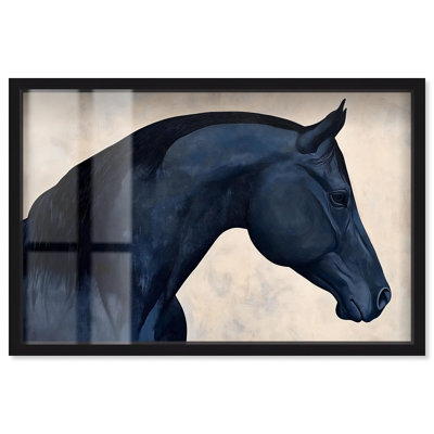 Décoration murale minimaliste Blue Horse II par Art Remedy