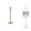 Porte-bougie décoratif martelé décoratif pour la maison - Porte-bougie de table moderne pour décoration de salon - Or et métallique-1592251550