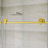56-60 "W X 76" H Single Sliding Frameless  Shower Door In Brushed Gold Finish-116398710