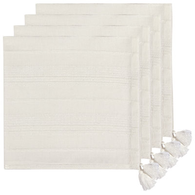 Bourque Cotton Geometric Square Napkin