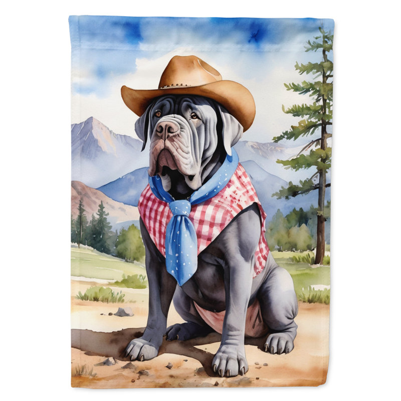 Drapeau Cowboy Welcome Garden, Mâtin napolitain