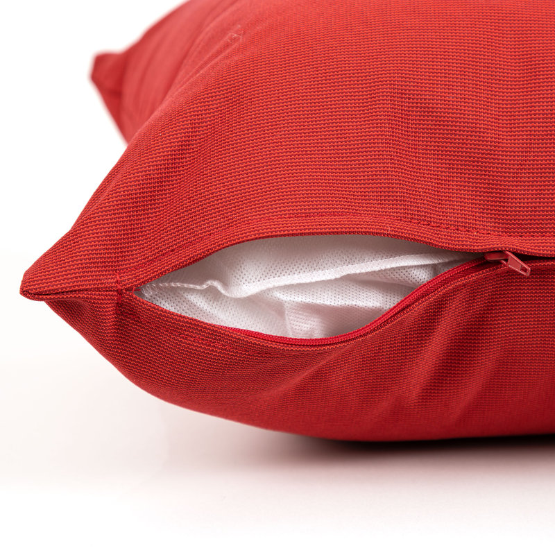 Soleil Square Indoor/ Outdoor Cushion, Red