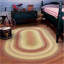  Tapis tressé réversible intérieur / extérieur rouge / or lavable-218504995