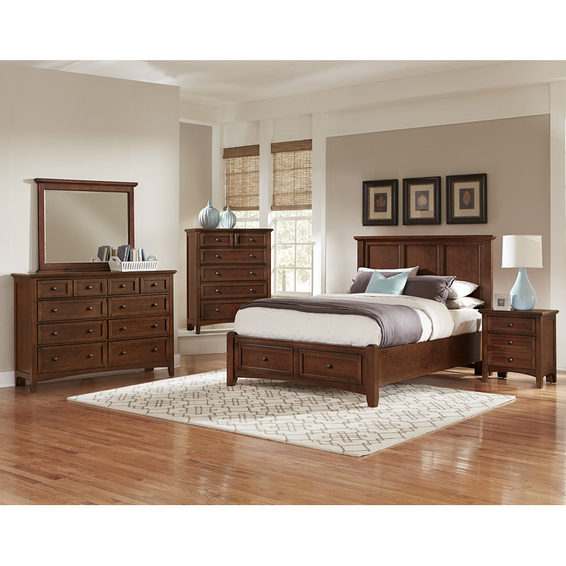 Yaovi 60'' W 8 - Drawer Dresser, Warm Cherry