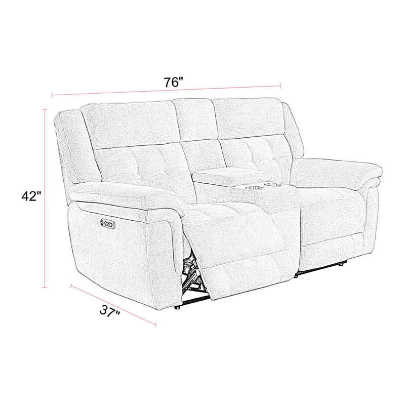 Maryellen Power Reclining Console Loveseat