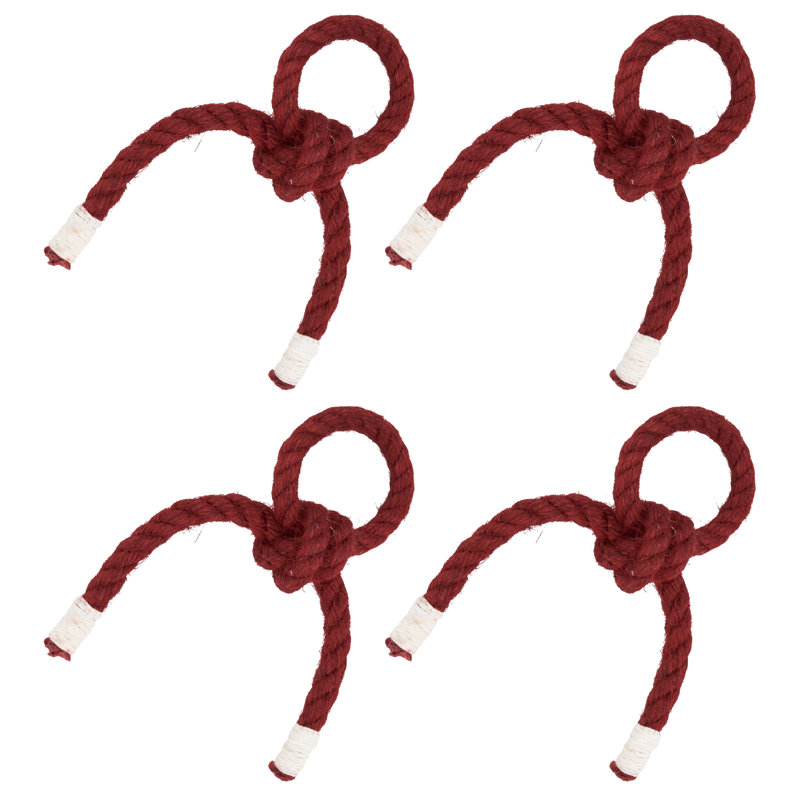 Napkin Ring Collection Cotton Napkin Ring, Red/White