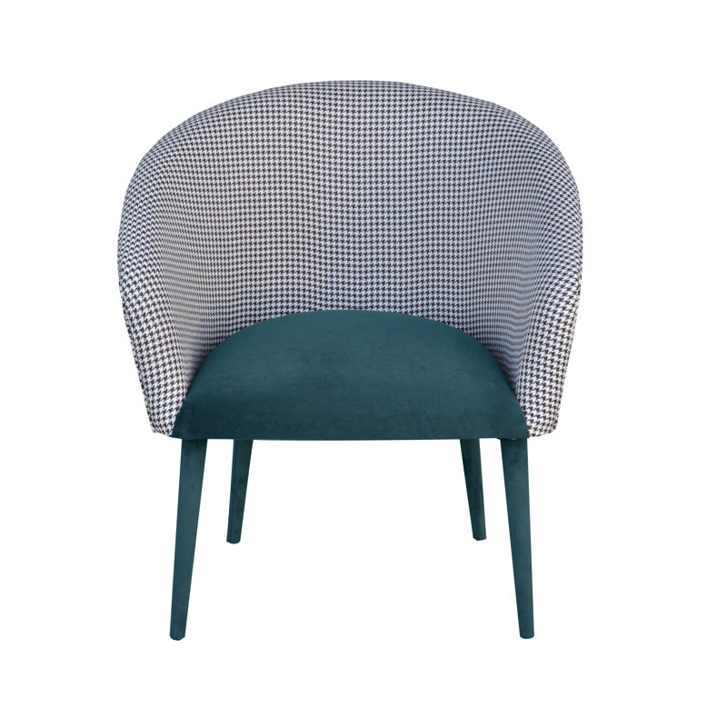 Plum Velvet Barrel Chair, Turquoise