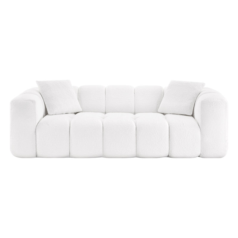 Canapé 84 po sans assemblage 84 po, White