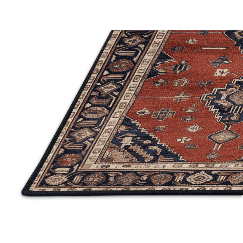 Tapis brun lavable à la machine, Rectangulaire 7 pi x 10 pi
