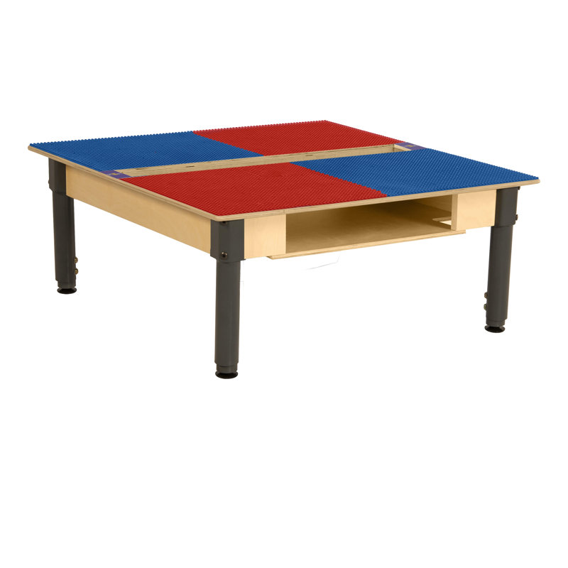 Table de jeu Time-2-Play, H 18,5 po x L 35 po x l 31 po, Rouge/bleu