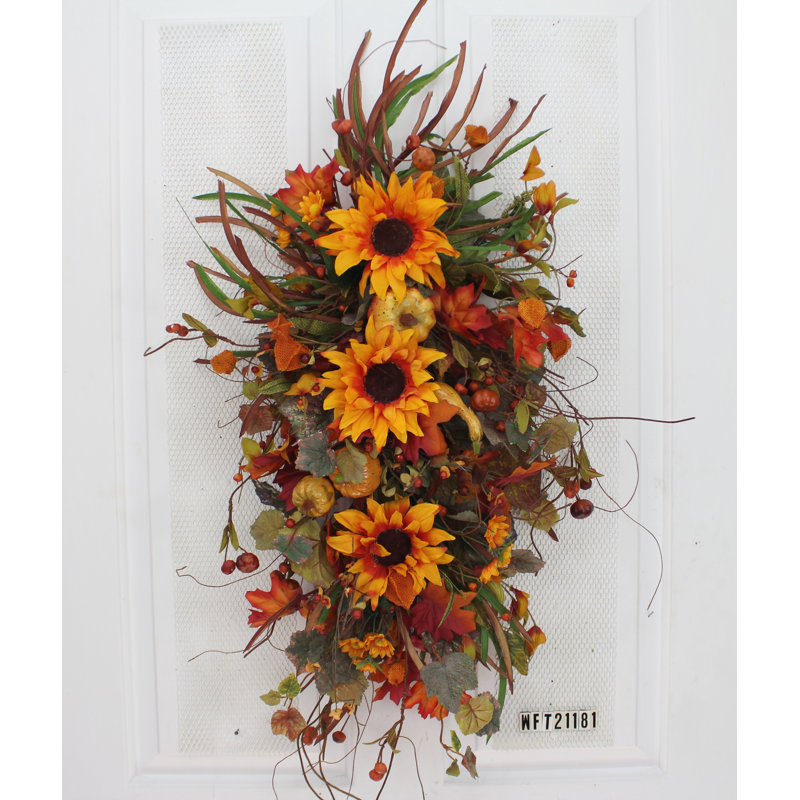 Faux Sunflower Swag