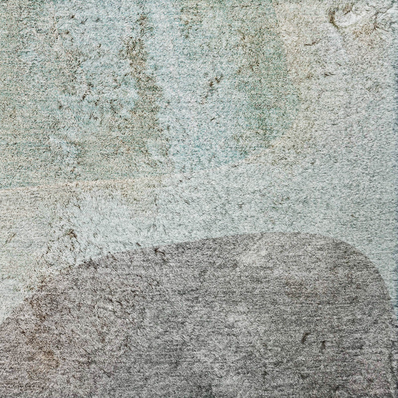 Premium Machine Washable Dream Shag ADS547 Abstract Rug, Teal, 8' x 10'