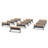 Tables Training Meeting Seminar Classroom 13Pc Beech Folding Industrial Caster Z-Base. Tables Connect.  Modesty Panel, Shelf, Power+Usb Outlet. Fold+Nest For Storage (Seating Not Included).