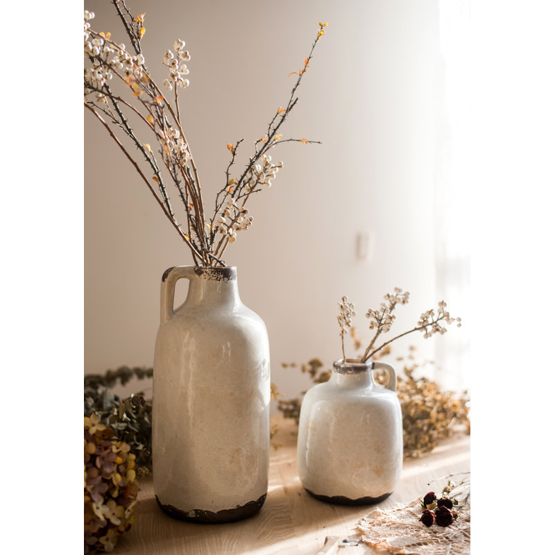 Aleksei Handmade Ceramic Table Vase, 12.2"