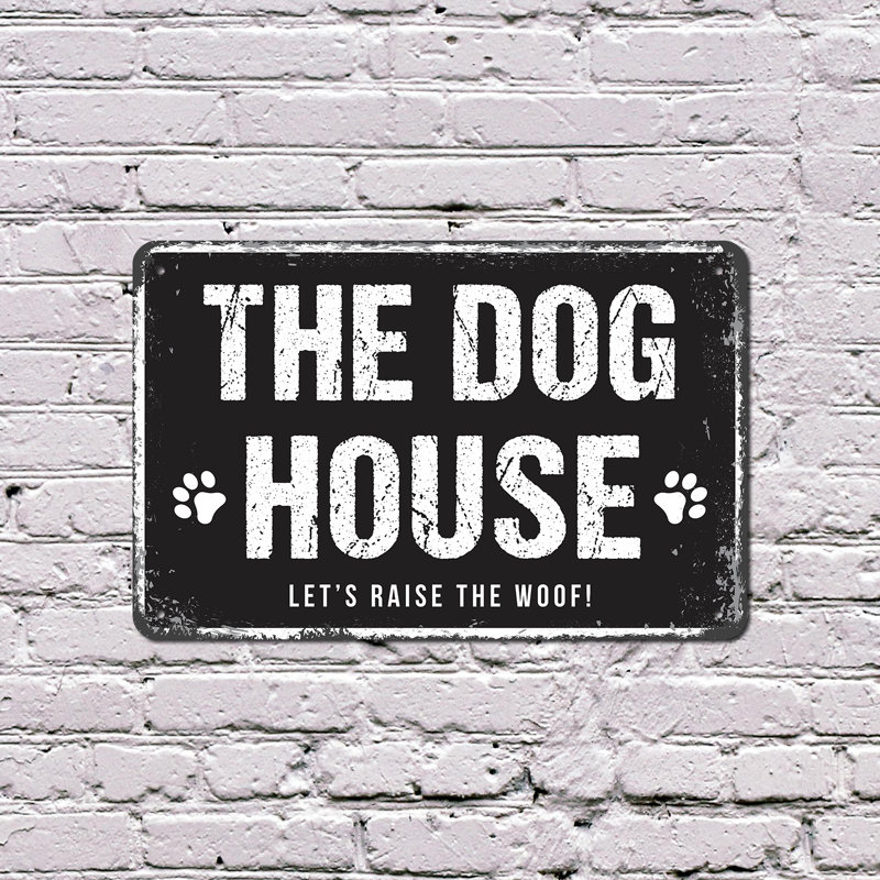Enseigne en aluminium 10 po x 14 po The Dog House